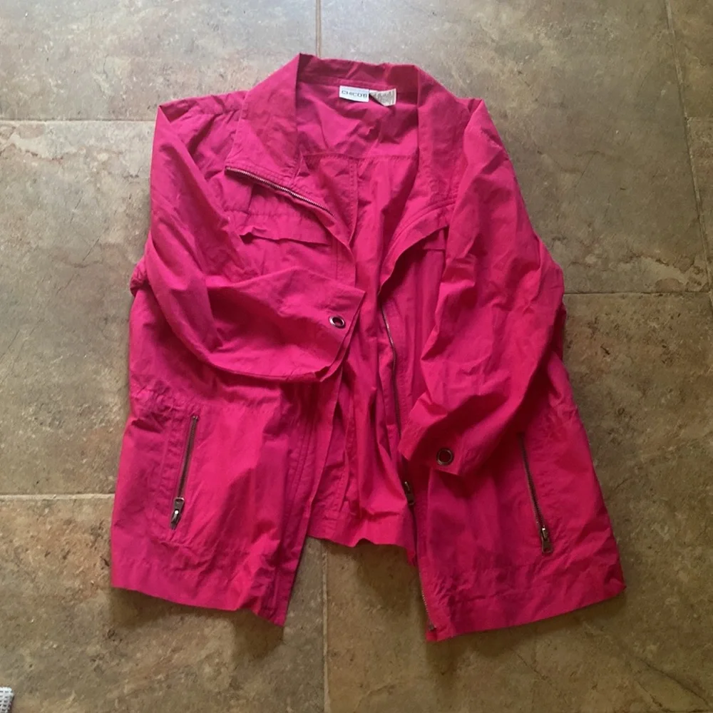 EUC Chico’s Zip Up, Casual Jacket Haute Pink - Picture 3 of 5